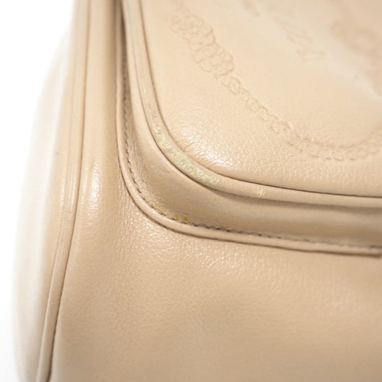 PRADA Handbag 1BH038 leather beige 2WAYShoulder Bag Women Used Authentic