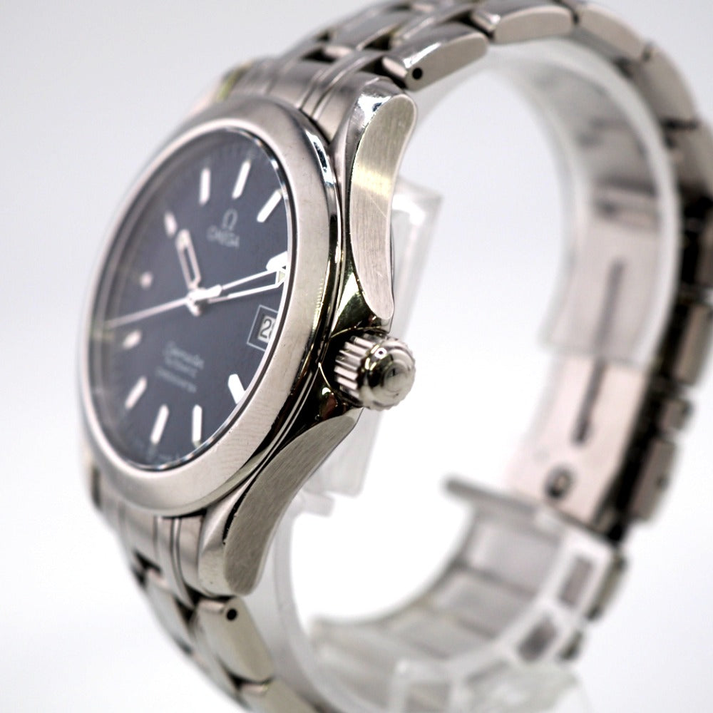OMEGA Watches 2507.8 Stainless Steel Silver Automatic AT Blue dial Seamaster Jacques Mayol 2001 mens Used Authentic
