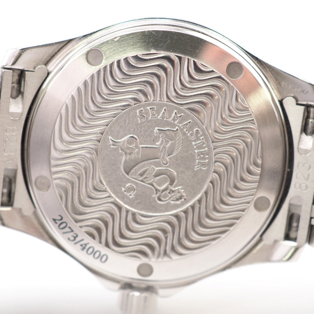 OMEGA Watches 2507.8 Stainless Steel Silver Automatic AT Blue dial Seamaster Jacques Mayol 2001 mens Used Authentic