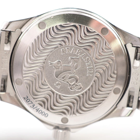 OMEGA Watches 2507.8 Stainless Steel Silver Automatic AT Blue dial Seamaster Jacques Mayol 2001 mens Used Authentic