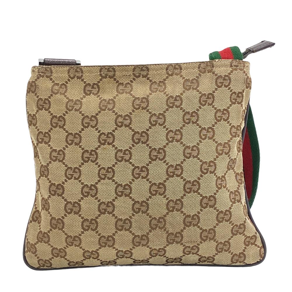 GUCCI Shoulder Bag 146309 GG canvas beige GG canvas Women Used Authentic
