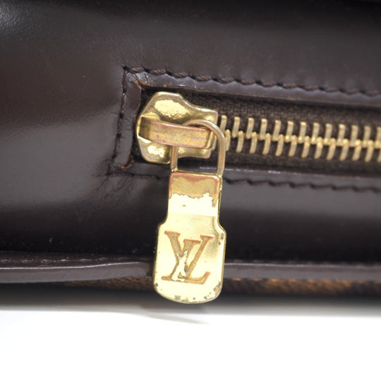 LOUIS VUITTON business bag N51993 leather Brown Clutch bag Damier Saint Louis mens Used Authentic