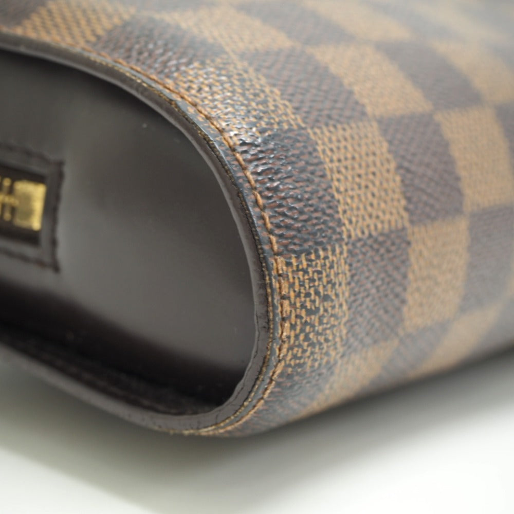 LOUIS VUITTON business bag N51993 leather Brown Clutch bag Damier Saint Louis mens Used Authentic