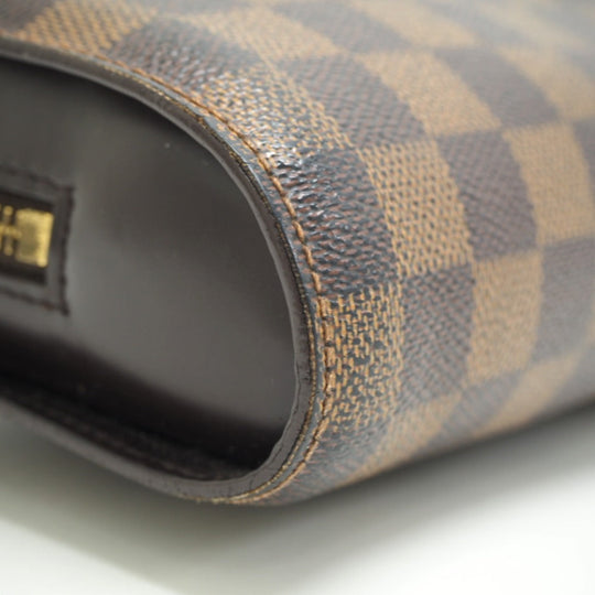 LOUIS VUITTON business bag N51993 leather Brown Clutch bag Damier Saint Louis mens Used Authentic