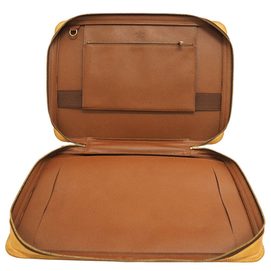 LOUIS VUITTON Business bag M99071 Nume leather Brown Japan 20th Anniversary Valtec unisex(Unisex) Used Authentic