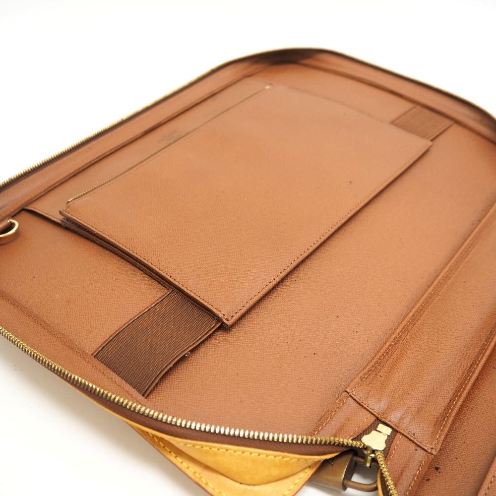LOUIS VUITTON Business bag M99071 Nume leather Brown Japan 20th Anniversary Valtec unisex(Unisex) Used Authentic