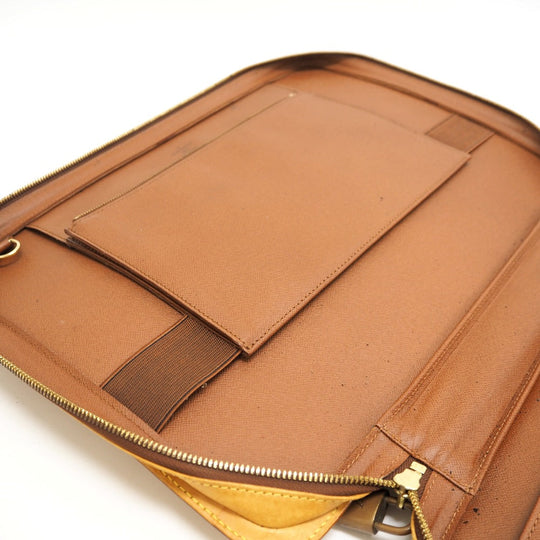 LOUIS VUITTON Business bag M99071 Nume leather Brown Japan 20th Anniversary Valtec unisex(Unisex) Used Authentic