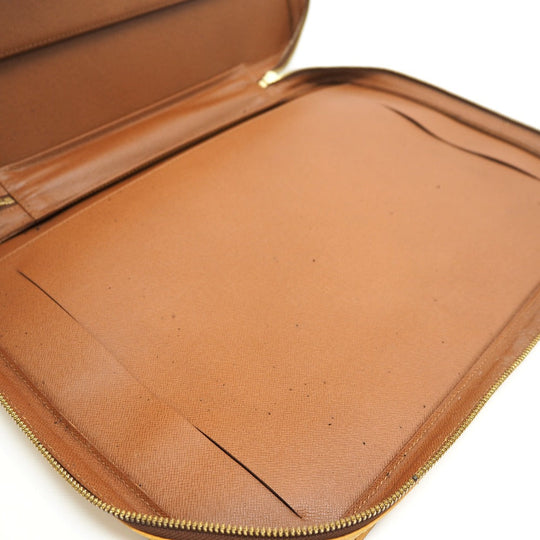 LOUIS VUITTON Business bag M99071 Nume leather Brown Japan 20th Anniversary Valtec unisex(Unisex) Used Authentic