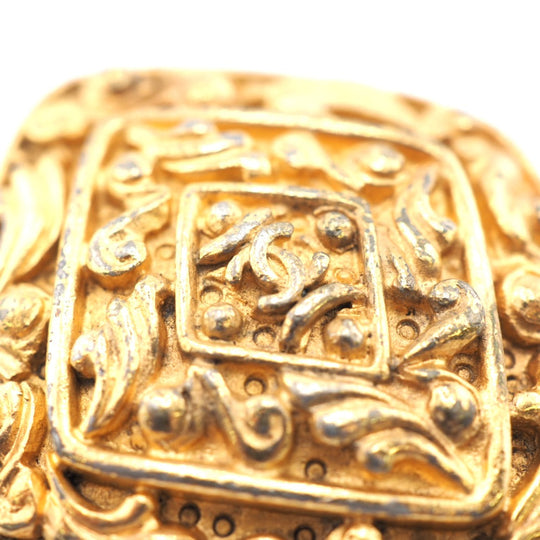 CHANEL Brooch metal gold Pin Brooch Diamond COCO Mark Women Used Authentic