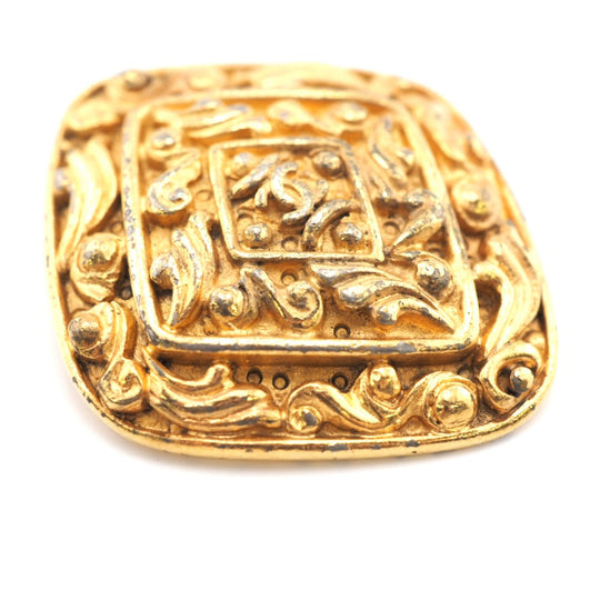 CHANEL Brooch metal gold Pin Brooch Diamond COCO Mark Women Used Authentic