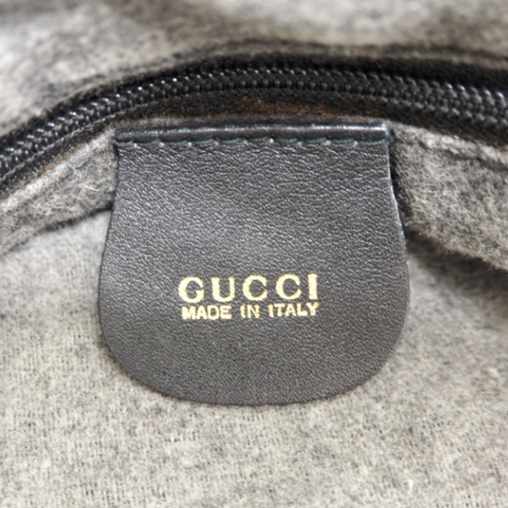 GUCCI Shoulder Bag 001 2852 1577 0 Leather, Bamboo black One Shoulder Bag Bamboo Women Used Authentic