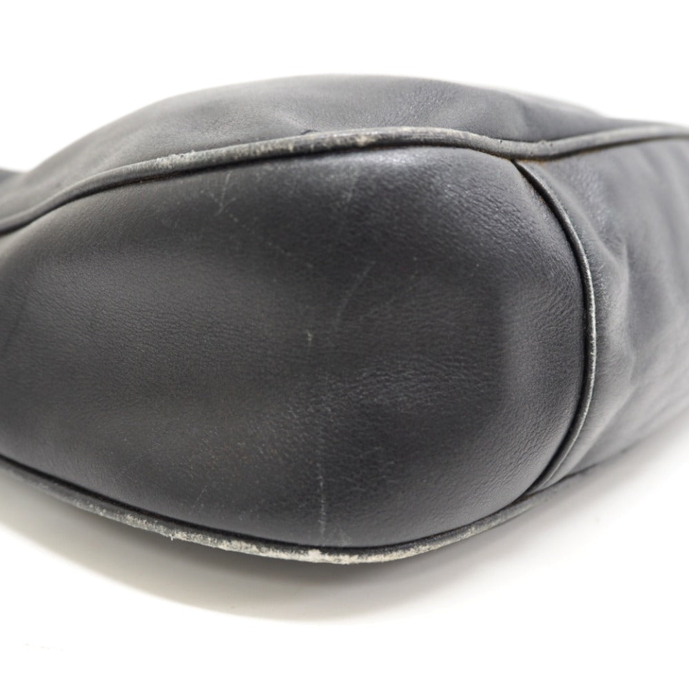 GUCCI Shoulder Bag 001 2852 1577 0 Leather, Bamboo black One Shoulder Bag Bamboo Women Used Authentic