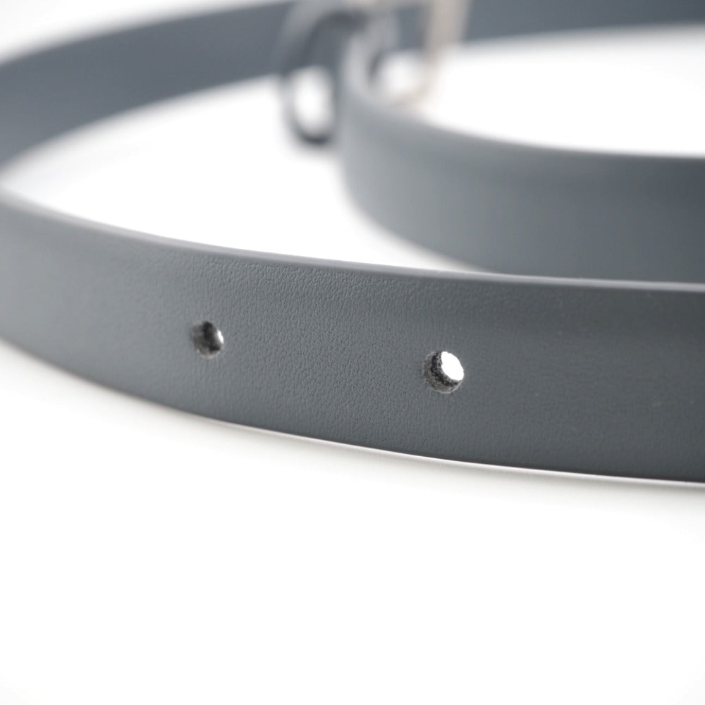 BOTTEGAVENETA belt leather gray 90/36 mens 90cm36in Used Authentic