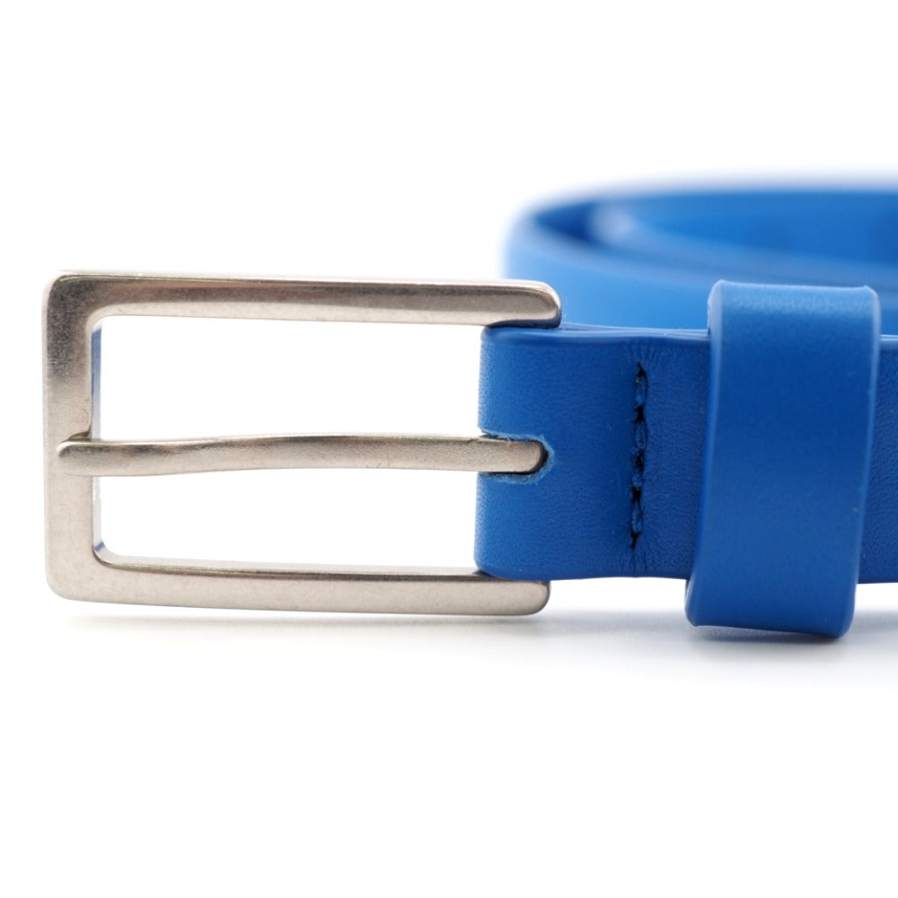 BOTTEGAVENETA belt leather blue 100/40 mens 100cm40in Used Authentic