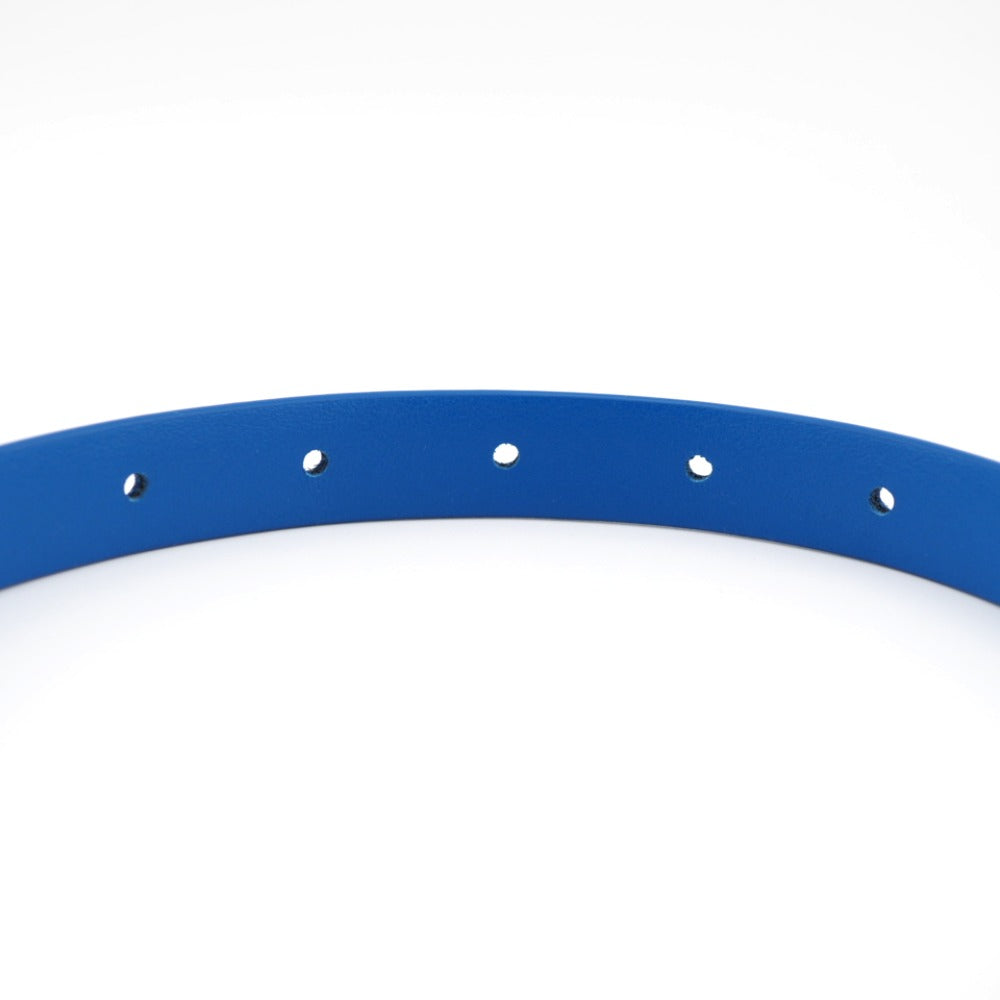 BOTTEGAVENETA belt leather blue 100/40 mens 100cm40in Used Authentic