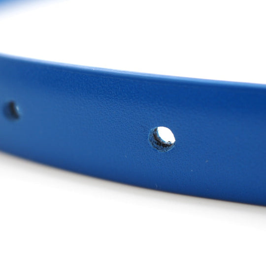 BOTTEGAVENETA belt leather blue 100/40 mens 100cm40in Used Authentic