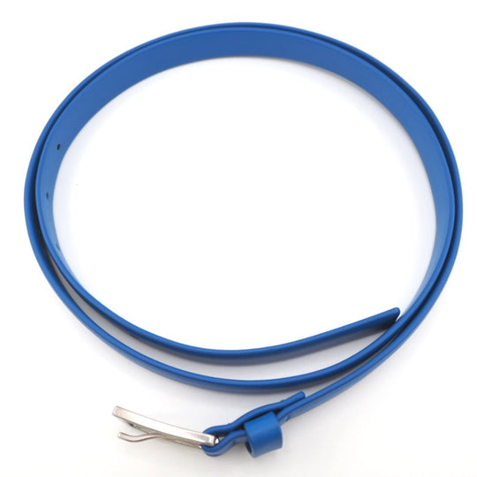 BOTTEGAVENETA belt leather blue 100/40 mens 100cm40in Used Authentic