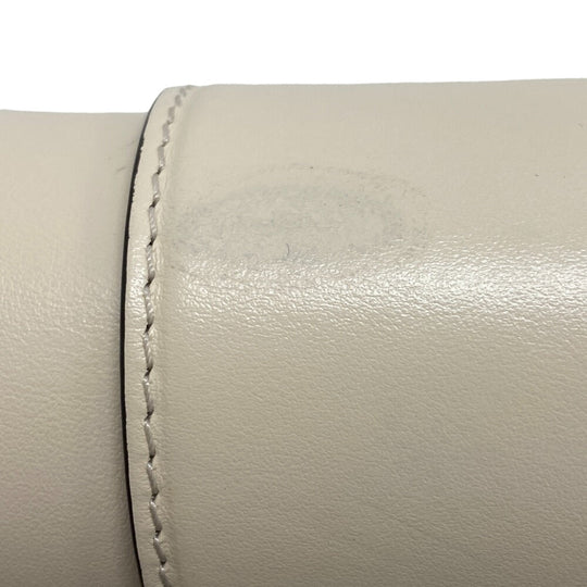 LOUIS VUITTON Shoulder Bag M55950 Calfskin Ivory LV logo Ponneuf Women Used Authentic