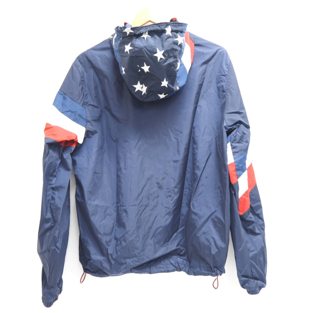 MONCLER Nylon jacket E10914113685 Nylon Navy Logo patch CAM tricolor mens 3 Used Authentic