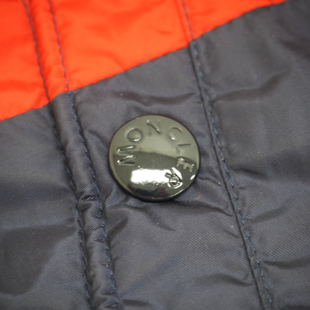 MONCLER Nylon jacket E10914113685 Nylon Navy Logo patch CAM tricolor mens 3 Used Authentic