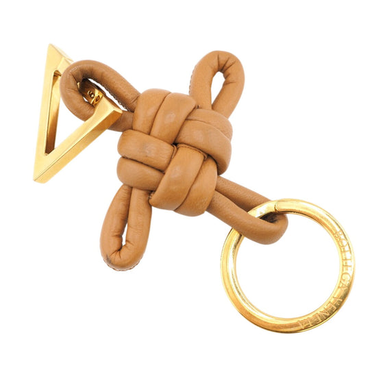 BOTTEGAVENETA charm leather Brown Key ring unisex(Unisex) Used Authentic
