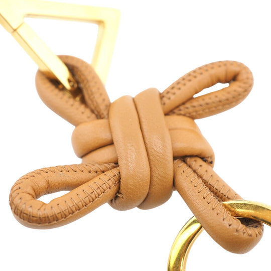 BOTTEGAVENETA charm leather Brown Key ring unisex(Unisex) Used Authentic