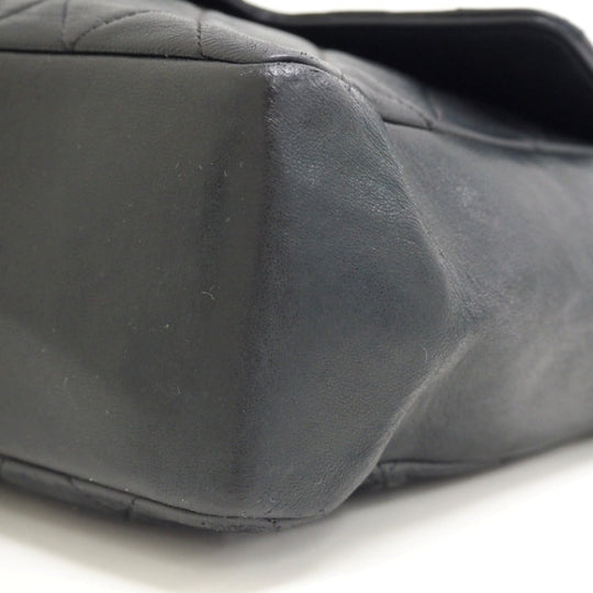 CHANEL Handbag lambskin black Turn lock COCO Mark Matrasse Women Used Authentic