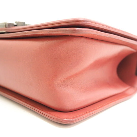 CHANEL Shoulder Bag lambskin pink ChainShoulder Bag Boy chanel Women Used Authentic