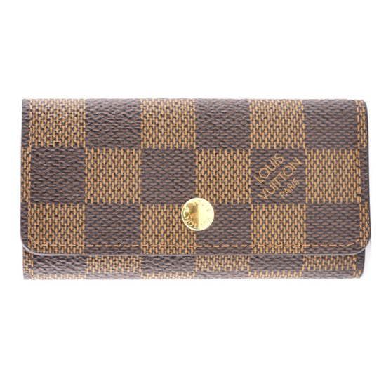LOUIS VUITTON Key case Key holder  N62631 leather Brown 4-key case Key holder Damier Multicles4 Women Used Authentic
