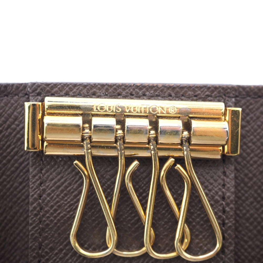 LOUIS VUITTON Key case Key holder  N62631 leather Brown 4-key case Key holder Damier Multicles4 Women Used Authentic