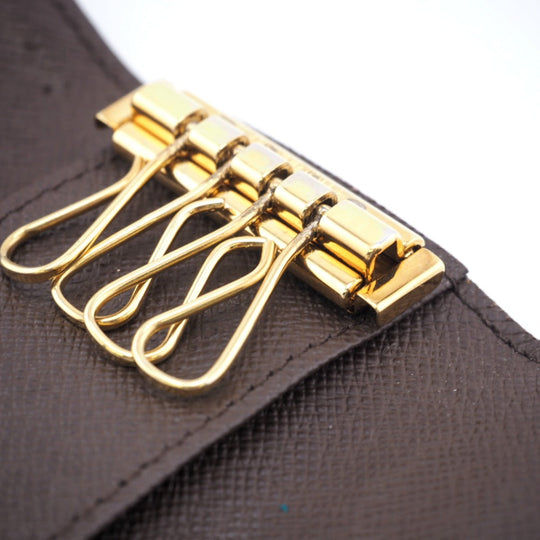 LOUIS VUITTON Key case Key holder  N62631 leather Brown 4-key case Key holder Damier Multicles4 Women Used Authentic