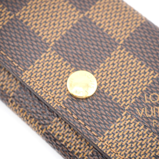 LOUIS VUITTON Key case Key holder  N62631 leather Brown 4-key case Key holder Damier Multicles4 Women Used Authentic