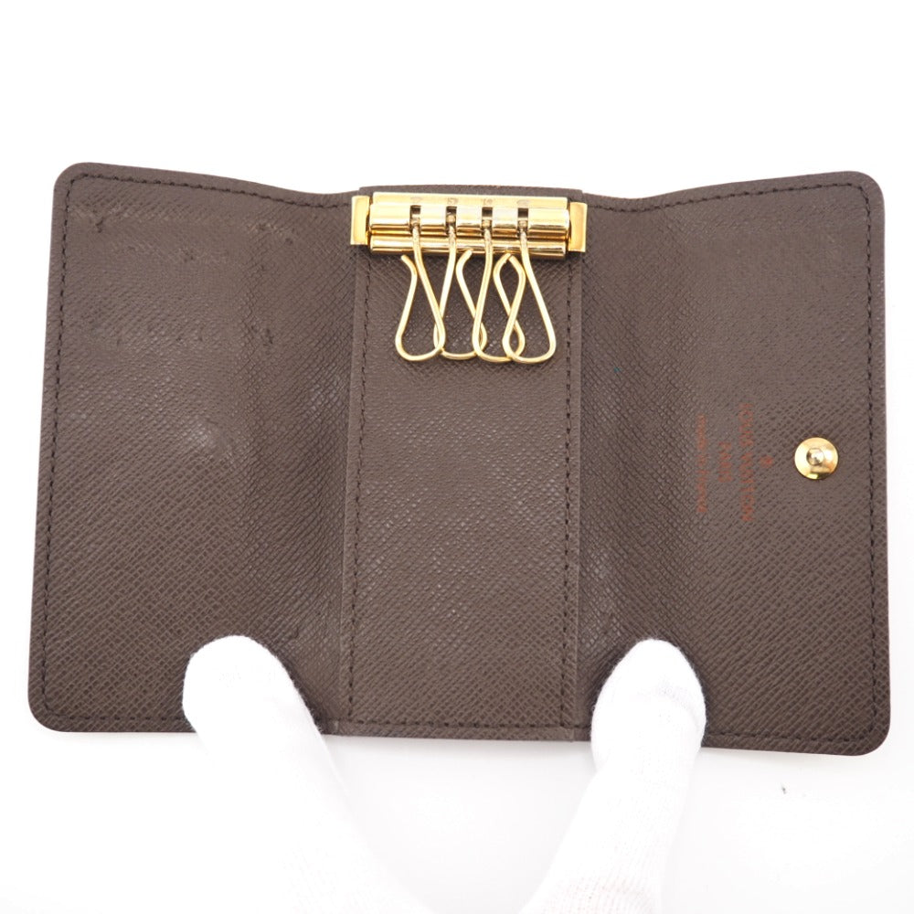 LOUIS VUITTON Key case Key holder  N62631 leather Brown 4-key case Key holder Damier Multicles4 Women Used Authentic