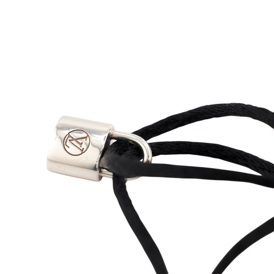 LOUIS VUITTON bracelet Silver925 black Bracelet Silver Lockit mens(Unisex) Used Authentic
