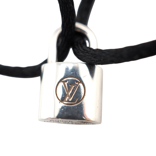 LOUIS VUITTON bracelet Silver925 black Bracelet Silver Lockit mens(Unisex) Used Authentic