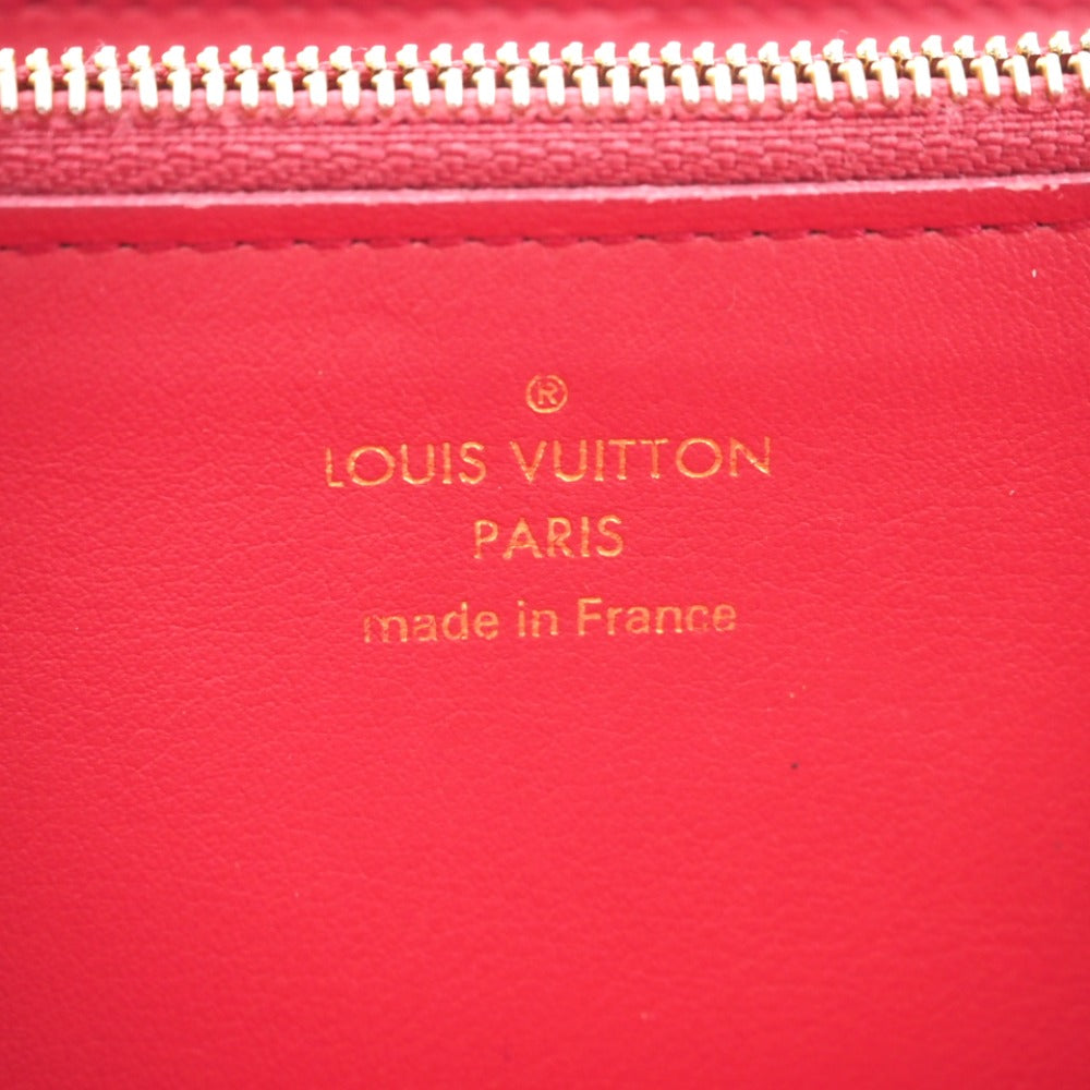 LOUIS VUITTON Long Wallet Purse M61248 Taurillon Clemence black LV logo Portefeuille Capsine Women Used Authentic