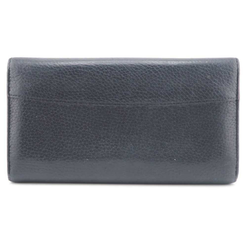 LOUIS VUITTON Long Wallet Purse M61248 Taurillon Clemence black LV logo Portefeuille Capsine Women Used Authentic