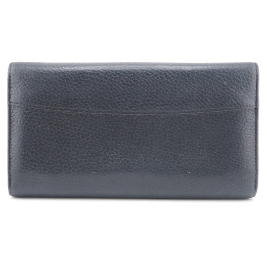 LOUIS VUITTON Long Wallet Purse M61248 Taurillon Clemence black LV logo Portefeuille Capsine Women Used Authentic