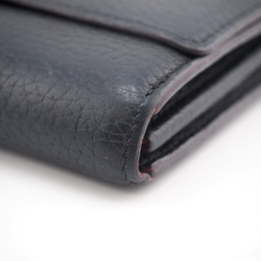 LOUIS VUITTON Long Wallet Purse M61248 Taurillon Clemence black LV logo Portefeuille Capsine Women Used Authentic