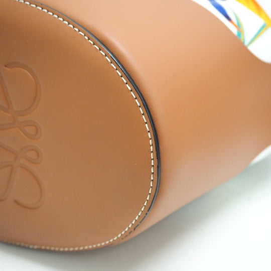 LOEWE Shoulder Bag Canvas, Leather Brown Loewe x Paula Zuibiza Balloon bag medium Women Used Authentic