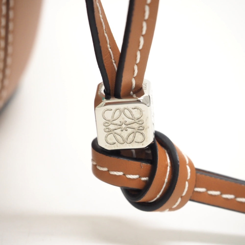 LOEWE Shoulder Bag Canvas, Leather Brown Loewe x Paula Zuibiza Balloon bag medium Women Used Authentic