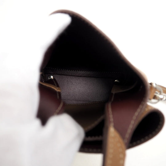 TOD�fS Shoulder Bag leather Brown 2WAY handbag T Timeless Women Used Authentic