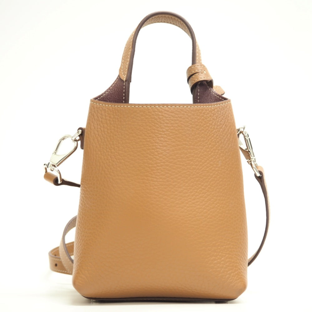 TOD�fS Shoulder Bag leather Brown 2WAY handbag T Timeless Women Used Authentic