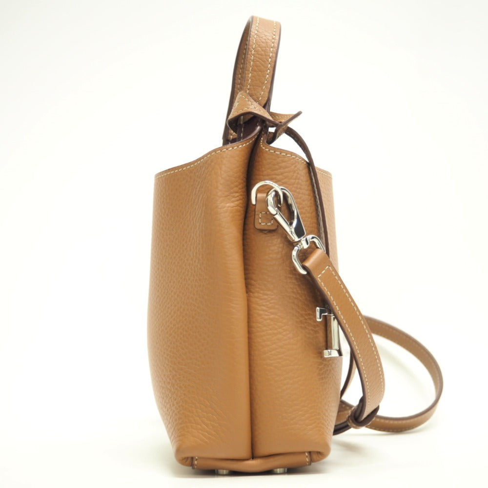 TOD�fS Shoulder Bag leather Brown 2WAY handbag T Timeless Women Used Authentic