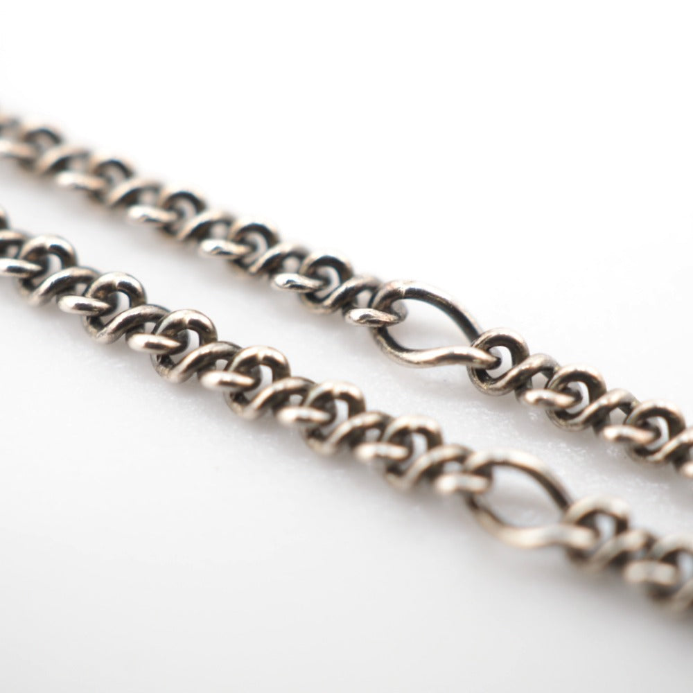 GUCCI Necklace Silver925 Silver Fake pearl Clover Women Used Authentic