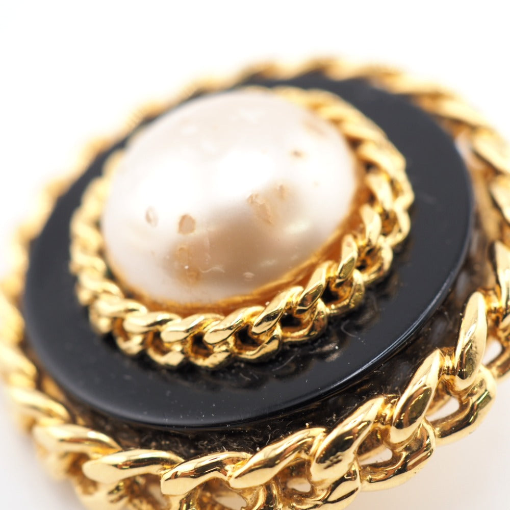 CHANEL Earring Gold Plated gold 26 Fake pearl Women Used Authentic