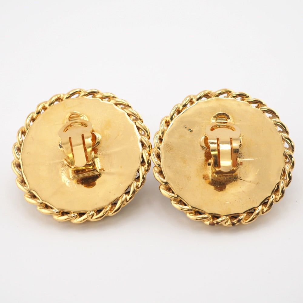 CHANEL Earring Gold Plated gold 26 Fake pearl Women Used Authentic