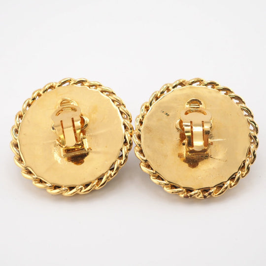 CHANEL Earring Gold Plated gold 26 Fake pearl Women Used Authentic