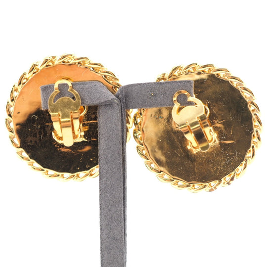 CHANEL Earring Gold Plated gold 26 Fake pearl Women Used Authentic