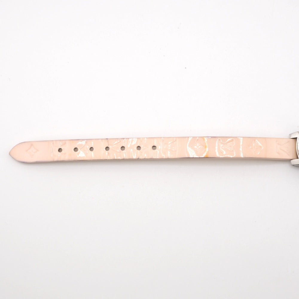 LOUIS VUITTON Watches Q1M07 Stainless Steel pink Quartz QZ Cherry blossom Tambour Women Used Authentic
